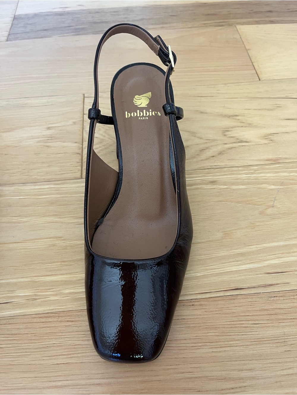 Bobbies Paris Chocolate Brown Leather Mary Jane Block Heel - Picture 10 of 14